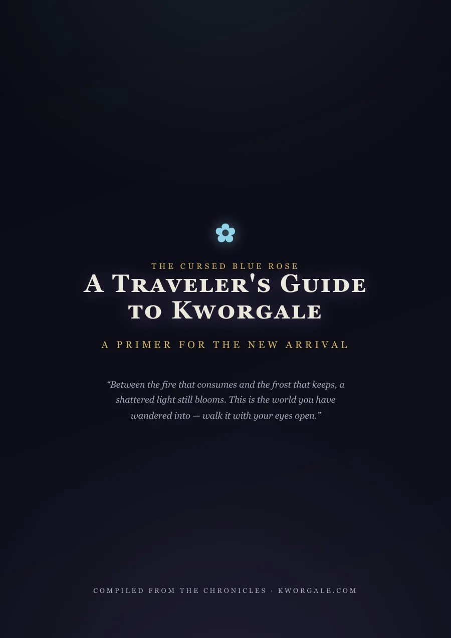 The cover of A Traveler's Guide to Kworgale: a primer for the new arrival