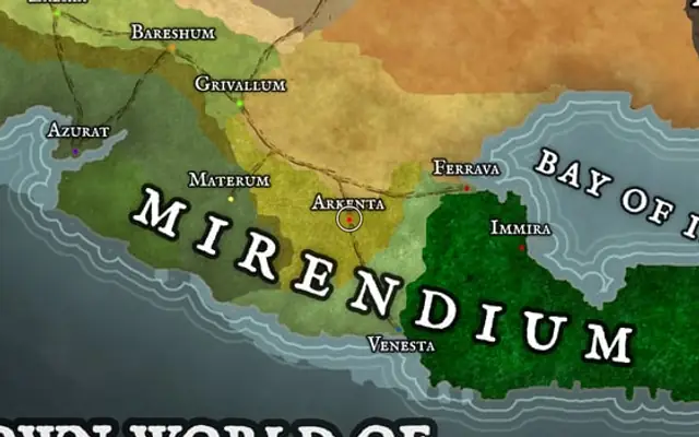 Arkenta on the map of Kworgale