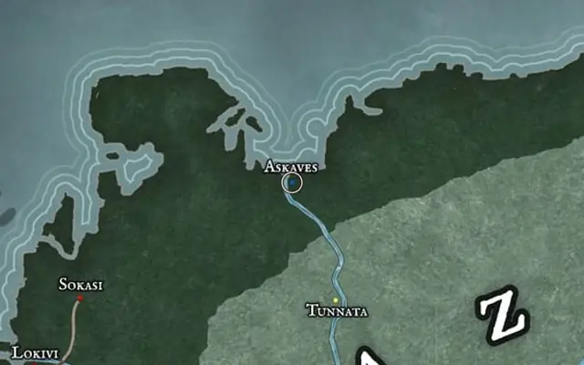 Askaves on the map of Kworgale