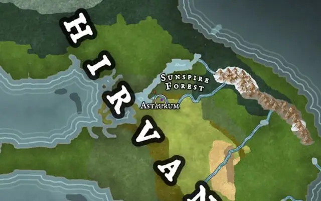 Astaurum on the map of Kworgale