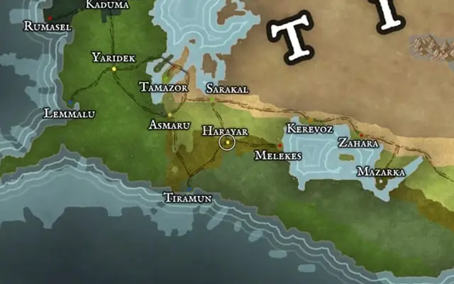 Harayar on the map of Kworgale