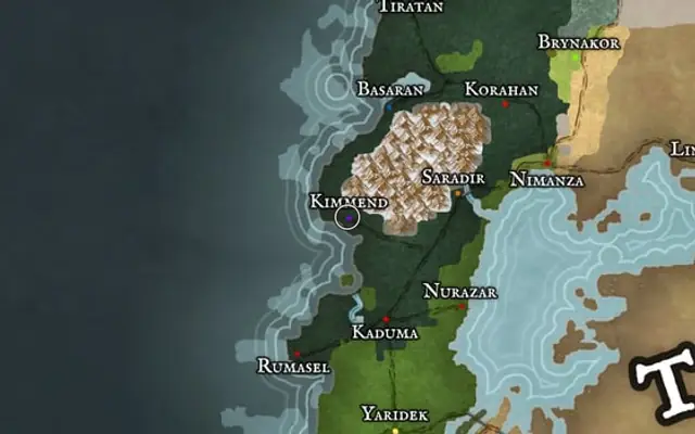 Kimmend on the map of Kworgale