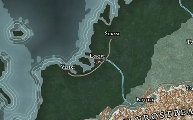 Lokivi on the map of Kworgale