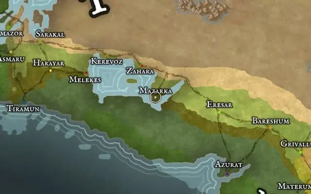 Mazarka on the map of Kworgale
