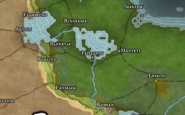 Pristanov on the map of Kworgale