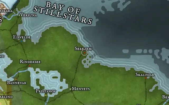 Serezem on the map of Kworgale