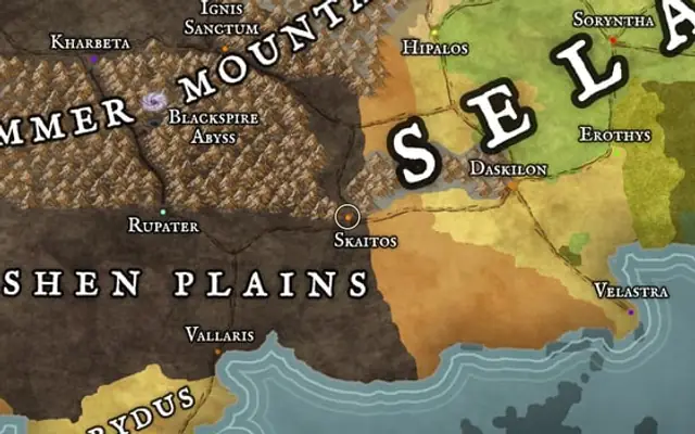 Skaitos on the map of Kworgale