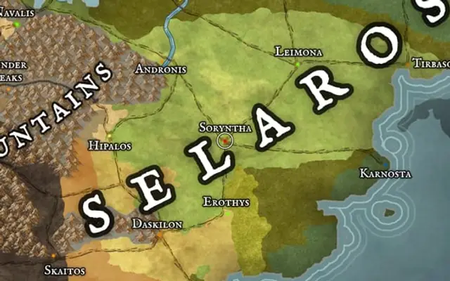 Soryntha on the map of Kworgale