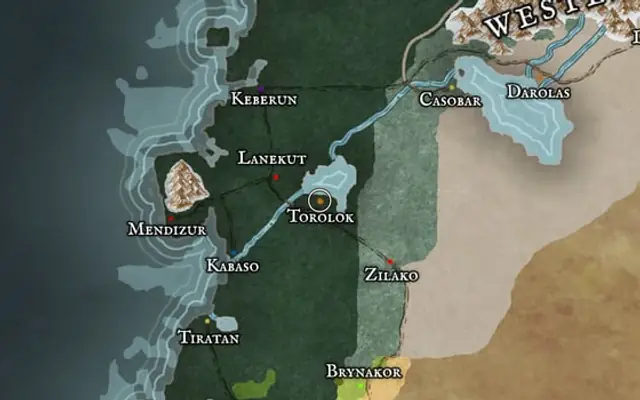 Torolok on the map of Kworgale