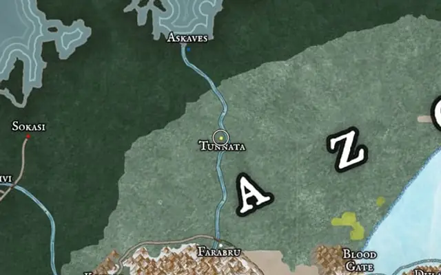 Tunnata on the map of Kworgale