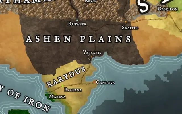 Vallaris on the map of Kworgale