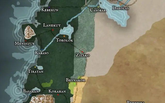 Zilako on the map of Kworgale